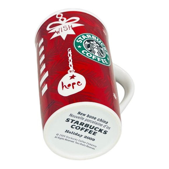 Starbucks Holiday 2009 Wish, Hope, Love, Peace, Light New Bone China Coffee Mug - Picture 9 of 9